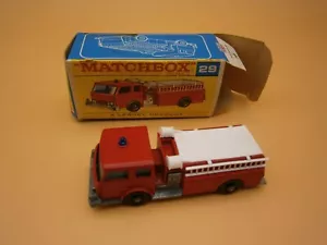 Vintage Streichholzschachtel Lesney Nr. 29 Feuerwehrpumpe LKW OVP - Bild 1 von 5