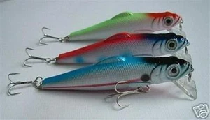 3 NEW Shallow Diving Fishing Crankbait Lure Bait 5" - Picture 1 of 1