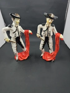 VTG MCM Spanish Matadors Figurine Set Of 2, Made In Japan N - Picture 1 of 15