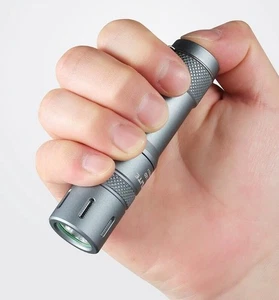 Mini EDC Flashlight 1800 Lumen 250 Meter 18350 Everyday Lightweight Torch - Picture 1 of 39
