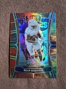 Selecciones selectas del draft 2023 Concourse Tie-Dye Prizm/25 Bijan Robinson #9 novato radiocontrol  - Imagen 1 de 2