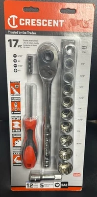 Crescent CSWS11C 17 Pc. SAE Socket Wrench Set - Image 1 of 2