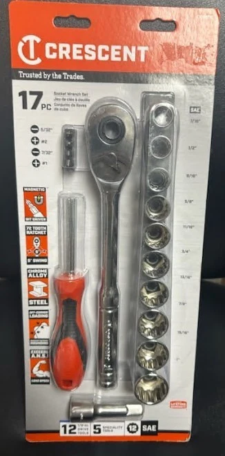 Crescent CSWS11C 17 Pc. SAE Socket Wrench Set - Image 1 of 2