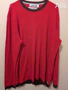 Calvin Klein 2XL European Yarn Merino Wool Knit Sweater Celebrity Red - Picture 1 of 4