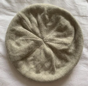 JOHN LEWIS - Women’s Grey 100% Pure Cashmere Beret Hat - Size - One Size - Picture 1 of 10
