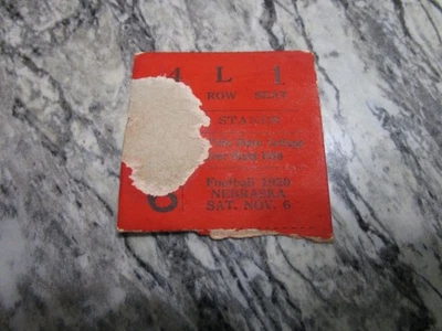 1920 Penn State Nittany Lions vs. Nebraska Corn Huskers Ticket Stub-Poor Cond. - Image 1 of 2