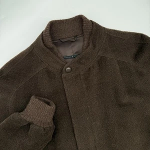 Peruvian Connection Plush Brown Deep Pile Baby Alpaca Wool Coat Mens Size XL - Picture 1 of 8