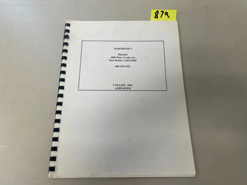 Martonics Collins 30S1 усилитель ручной Paso Robles CA винтажный любительское радио книга - Изображение 1 из 4