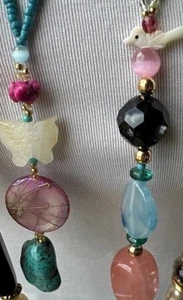 COLLAR FETICHE PÁJARO TALLADO JOYERÍA - Imagen 1 de 4