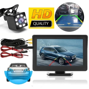 Car Rear View Backup Camera 4.3" HD Display Monitor Parking For Pickup Van - Picture 1 of 12