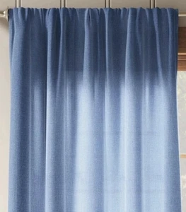 NWT Threshold Farrah Light Filtering Blue 54" x 63" printed Single Curtain 2893 - Picture 1 of 6