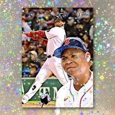Rafael Devers Holographic Diamond Player Sketch Card Limited 1/5 Dr. Dunk Signed