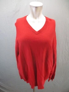 Club Room Gr.XL Herren 100% Kaschmir rot V-Ausschnitt Stretch warm Winter Pullover 883 - Bild 1 von 10