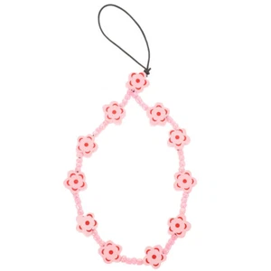 Mobile Phone Chain Ornaments Cute Beaded Charm Cellphone Wrist Strap - Afbeelding 1 van 12