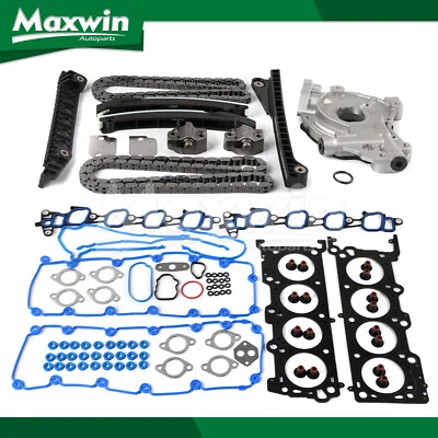 Juego de juntas de culata Kit de cadena de distribución Bomba de aceite para Ford E-150 E-250 E-350 Super Duty Foto 1 de 4