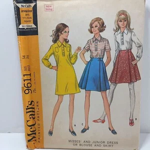 Abito blusa gonna McCall's 9611 Misses & Junior modello cucito taglia 14 busto 36 - Foto 1 di 3