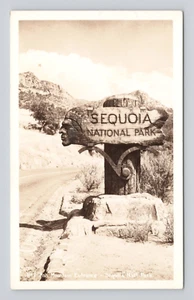Postcard RPPC Sequoia National Park Ash Mountain Entrance  ~ Unposted - Picture 1 of 2