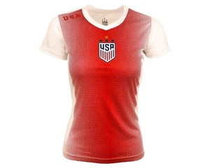 Official Icon Sports USWNT Women's/Girls' Soccer Jersey - Red & White - Picture 1 of 6