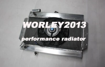 Radiador de alumínio + ventilador para MG MGB GT/ROADSTER TOP-FILL 1968-1975 manual - Imagem 1 de 4