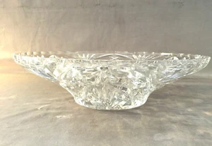 GRAND PLAT PLATEAU PIED COUPE A FRUITS EN VERRE CRISTAL ART DE LA TABLE DÉCO - Picture 1 of 7