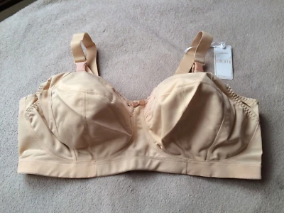 Elomi 46G (F) 裸色比阿特丽斯软杯护理文胸风格 8053 全新带标签 — 第 1/4 张图片