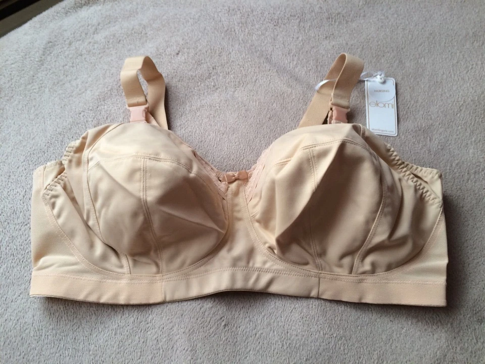 Sujetador de lactancia Elomi 46G (F) Beatrice copa suave desnuda estilo 8053 nuevo con etiquetas Foto 1 de 4