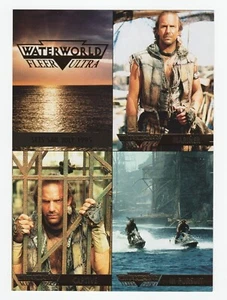 1995 Fleer Ultra Waterworld Kevin Costner Gold Stamped Uncut Movie Card Sheet - Bild 1 von 2