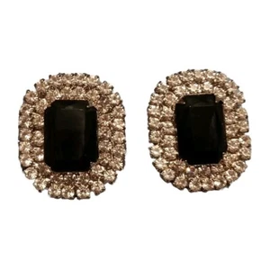 Bluette schwarz und Strass Schuhclips Made in France - Bild 1 von 3