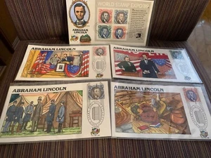 #2433 COLLINS HAND PAINTED FDC COLOR CACHETS "WORLD STAMP EXPO '89" 5 FDC"s - Picture 1 of 6