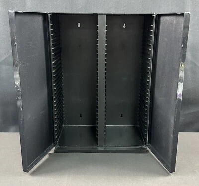 Black Laserline 60 CD Rack Case CD60D Folding Doors Wall Mount Desk Top Storage - Image 1 of 4