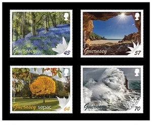 Guernsey 2016 SEPAC Tree Seasons Arbre Nature Faro 4V MNH ** - Imagen 1 de 1