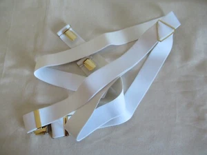 BRETELLE ~ PANTALONI A CLIP ~ BIANCO - Foto 1 di 3