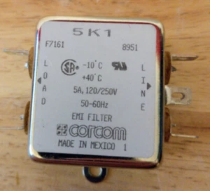 2x Corcom EMI Filter 5K1-F7161, 5A, 120/250V, 50-60Hz,  - Bild 1 von 3