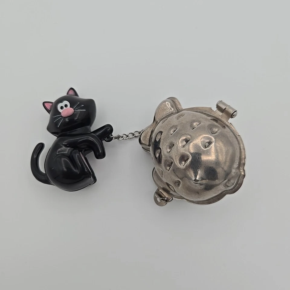 JOIE Meow Taza de Té Infusor Gato Negro Bola de Acero Inoxidable Colador Tamiz Suelto Foto 1 de 1
