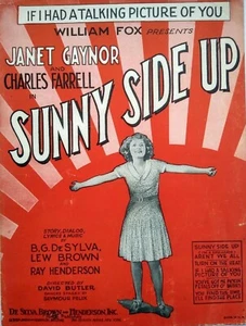 Sunny Side Up If I Had A Talking Picture of You 1929 Janet Gaynor Sheet Music - Picture 1 of 3