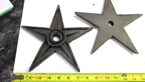 9   LARGE  CAST IRON    TEXAS    STAR    ANTIQUE   BUILDING WASHER - Picture 1 of 4