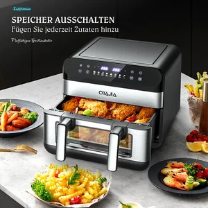 Friggitrice ad Aria Calda Doppia 10 Litri XXL Friggitrice ad Aria Calda Doppia Camera Frittura - Foto 1 di 20