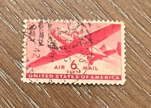 United States of America Air Mail 6 Cent Stamp - Picture 1 of 2