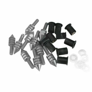 10Pcs Universal M5 Motorcycle Windscreen Bolts Windshield Screw Nuts Cafe Racer - Picture 1 of 2