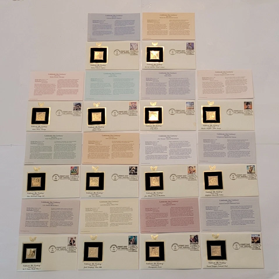 125 Celebrate The Century 22kt Gold Stamp First Day of Issue STP85 - Image 1 of 4