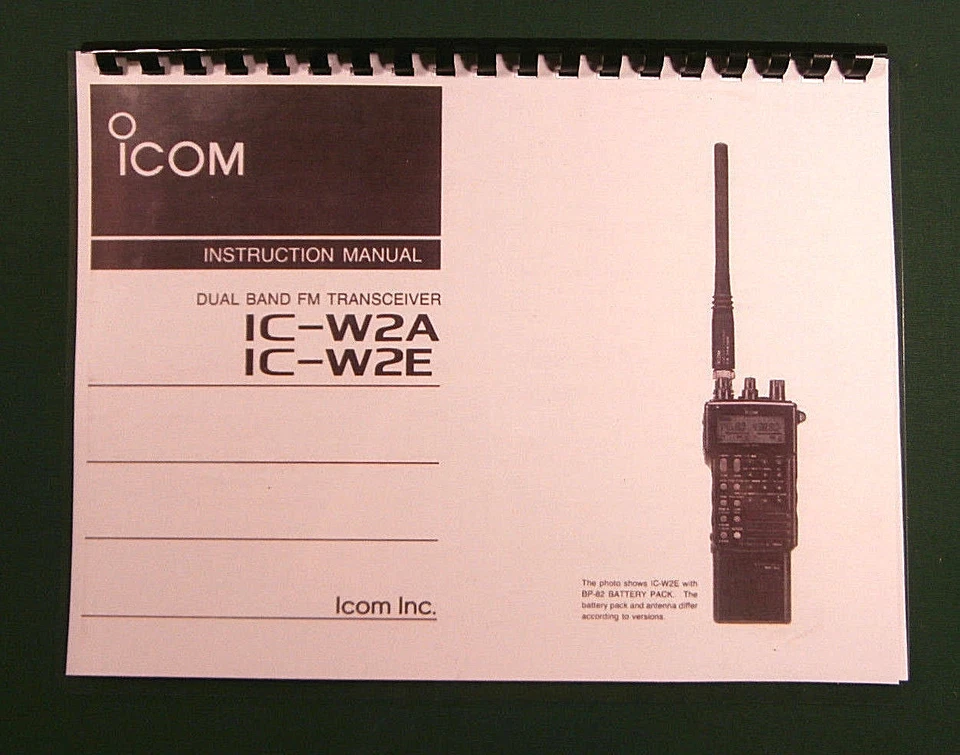 Icom IC-W2A / IC-W2E Instruction manual: Premium Card Stock Covers & 28 LB Paper - Image 1 of 1