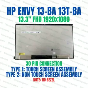 HP Envy 13-BA LCD Touch Screen Assembly Frame FHD 30 Pin - Picture 1 of 8