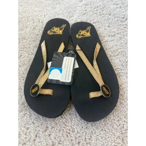 VCU NWT New Women's Glitter Flip Flops 7/8 Virginia Commonwealth University - Picture 1 of 11