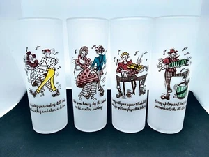 Gay Fad Highball Tumbler Glass Square Dance MCM Set of 4 - Picture 1 of 8