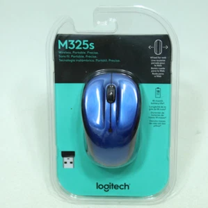 Logitech M325s Wireless Optical Ambidextrous Mouse 910-006829 Blue - NEW Sealed - Picture 1 of 5
