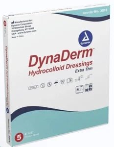 Dynarex DynaDerm Hydrocolloid Dressing Extra Thin 6" x 6", (29 Total Patches) - Picture 1 of 5