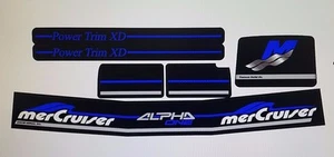 MERCRUISER THE NEW MOST COMPLETE BLUE ALPHA ONE GEN 2 W/BLUE RAMS STICKER SET - Picture 1 of 1