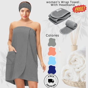 Handtuch Halstuch Damen Körper Halstuch mit Stirnband super saugfähig 100% Baumwolle Bekleidung - Bild 1 von 26