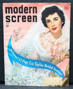Vintage "Modern Screen" Magazine - June 1950 - Elizabeth Taylor Cover - Picture 1 of 1