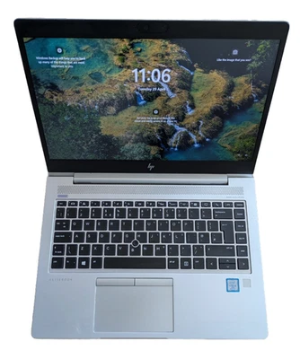 HP Elitebook 840 G5 Core i5 8350U 1.9GHz 8GB RAM 256GB SSD 14.1" FHD 8th Gen 486 - Image 1 of 4